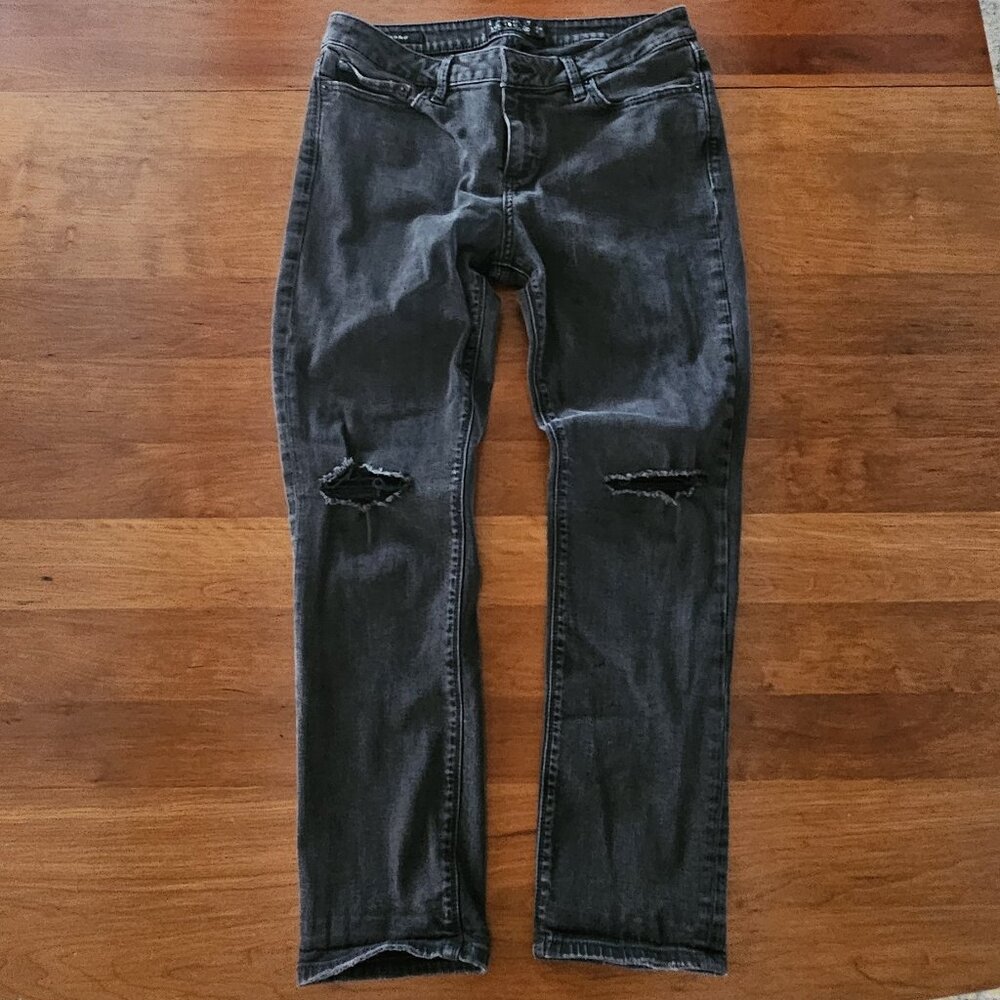 Lucky Brand Lolita Skinny Jeans 14/32A Black Distressed